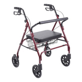 Drive Medical Go-Lite Bariatric Steel Rollator with 8" Wheels